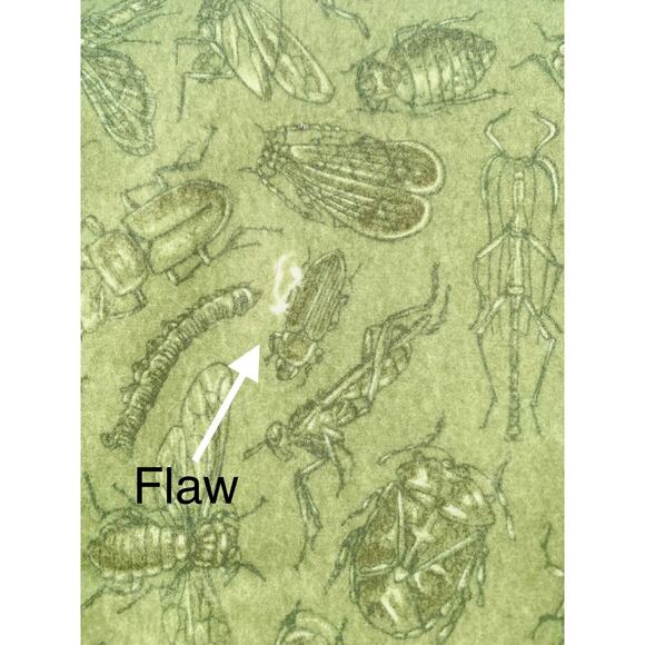 Felt Knit One Way Stretch Green Bugs Cozy Crafting Fabric New Flaws Imperfect - Picture 2 of 5